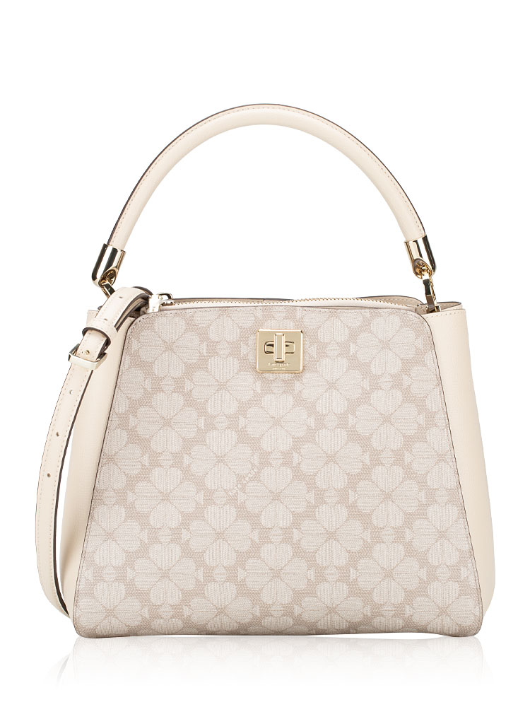 Flower Spade Medium Top Handle Bag Dark Beige