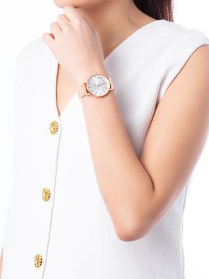 14503576 Perry Silver Dial Stainless Watch Rose Gold