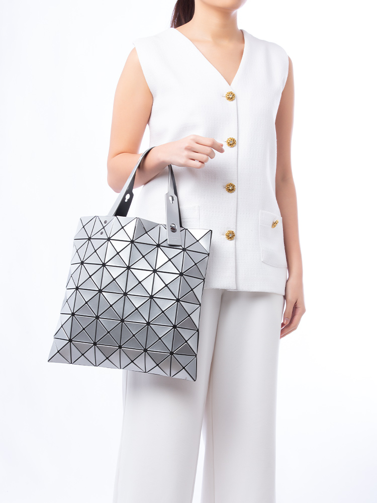 Bao Bao 6x6 Prism Tote Silver