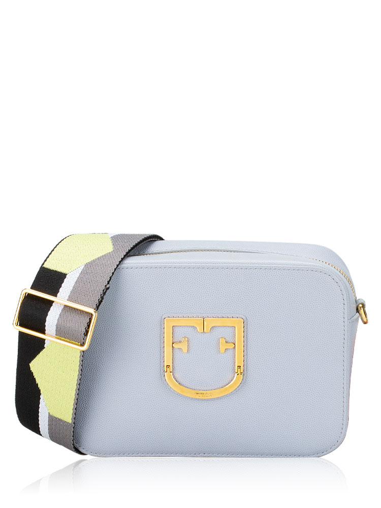 Brava Leather Small Crossbody Baby Blue
