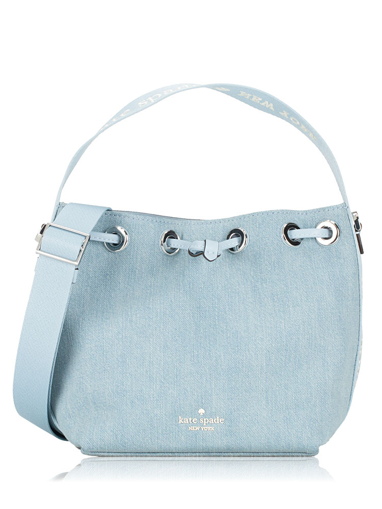 Kip Denim Small Bucket Bag Blue Multi