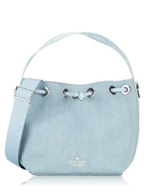Kip Denim Small Bucket Bag Blue Multi