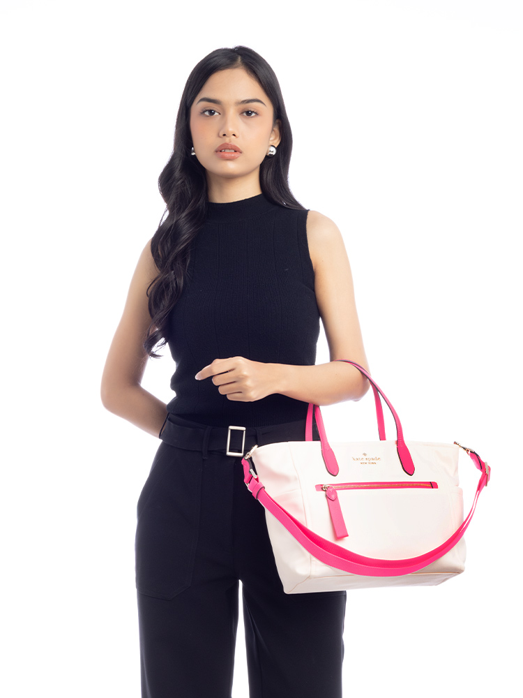 Chelsea Colorblock Medium Satchel Blush Cloud