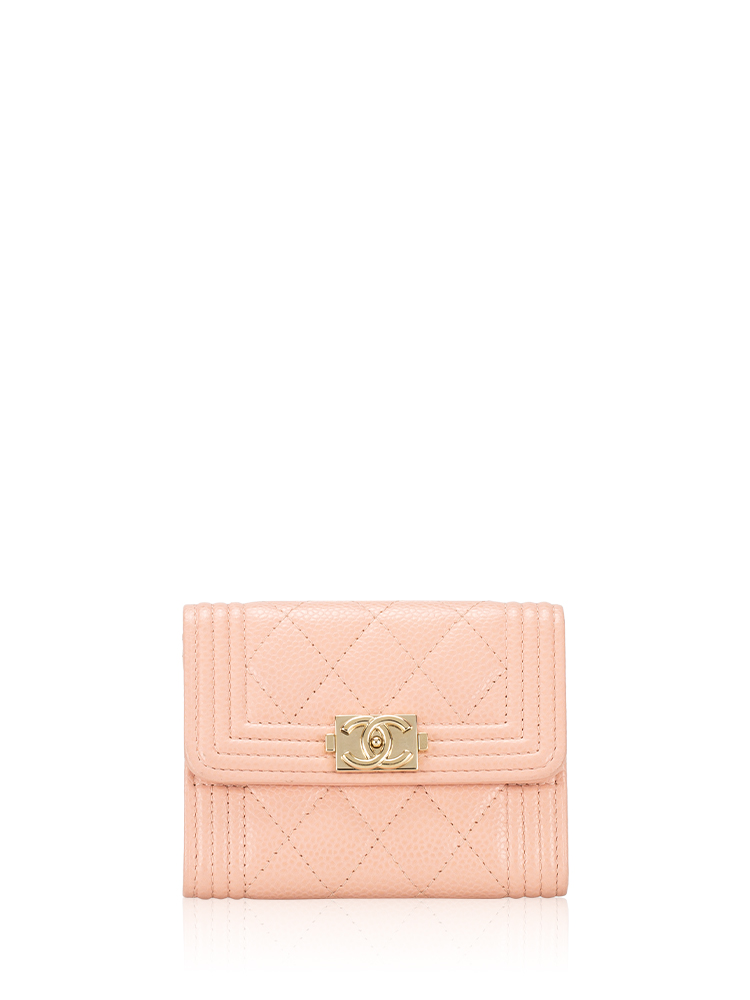 Caviar Boy Flap Card Holder Light Coral