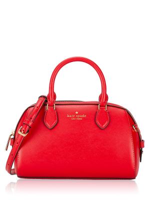 Madison Saffiano Duffle Crossbody Ruby Red