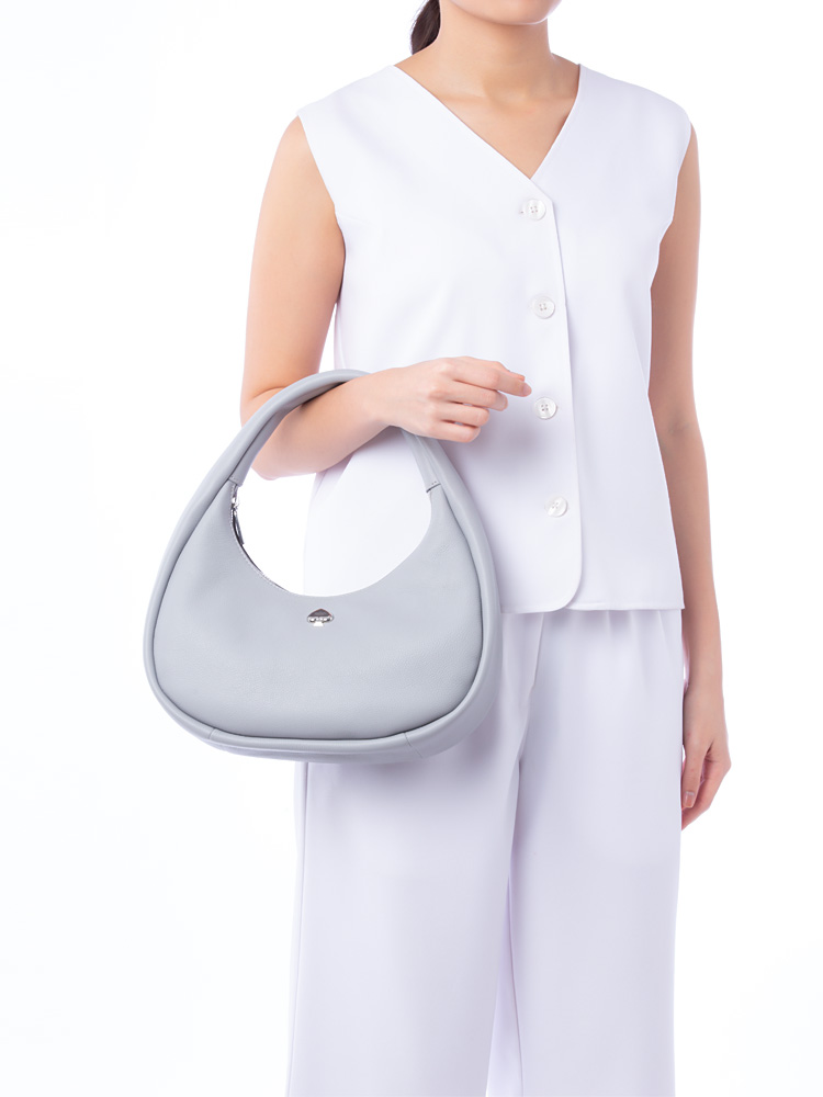 Kayla Crescent Shoulder Bag Mountain Grey