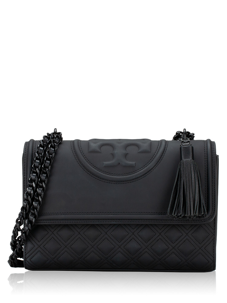 Fleming Matte Convertible Shoulder Bag Black