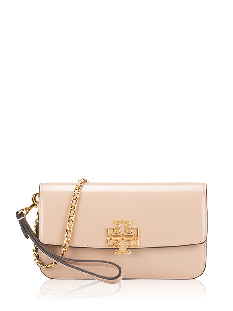 Britten Patent Chain Wallet Wristlet Devon Sand