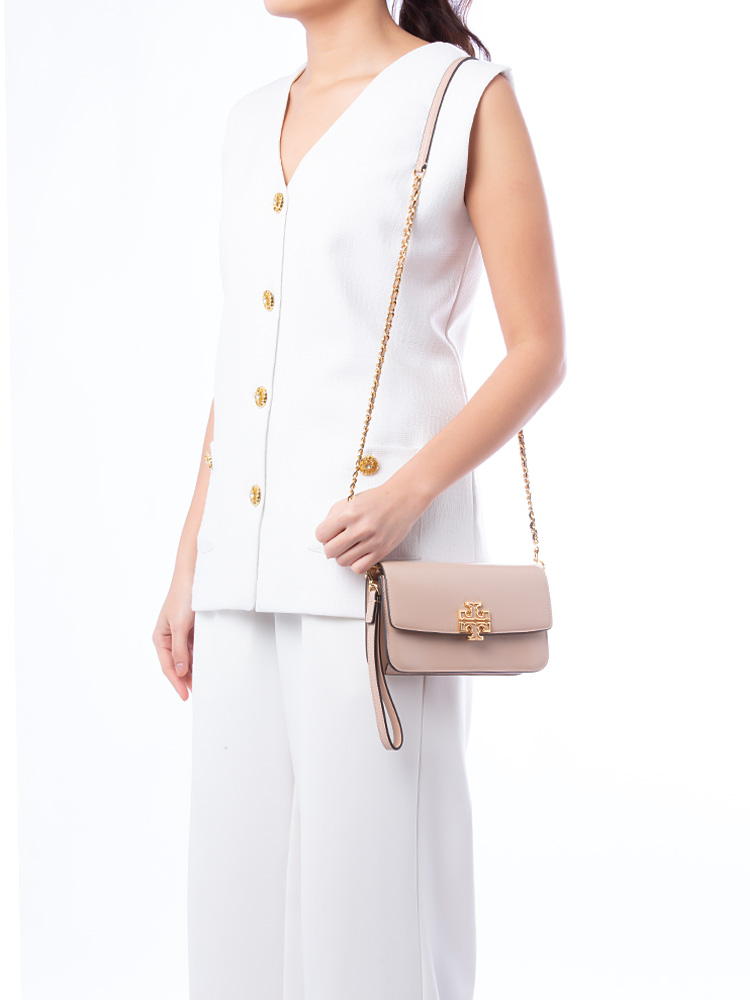Britten Patent Chain Wallet Wristlet Devon Sand