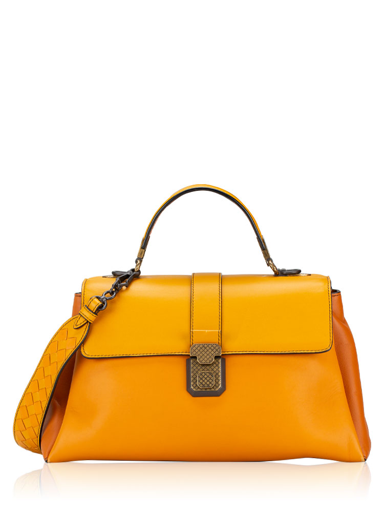 Nappa Multicolor Piazza Bag Mustard Orange