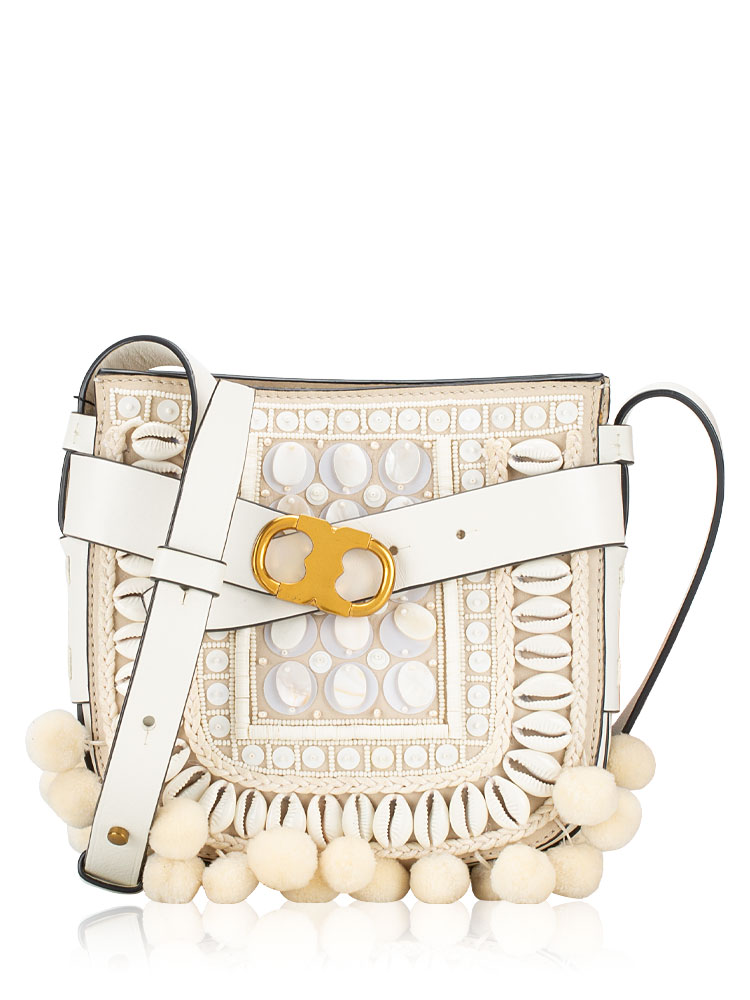 Gemini Link Pom Pom Crossbody New Ivory