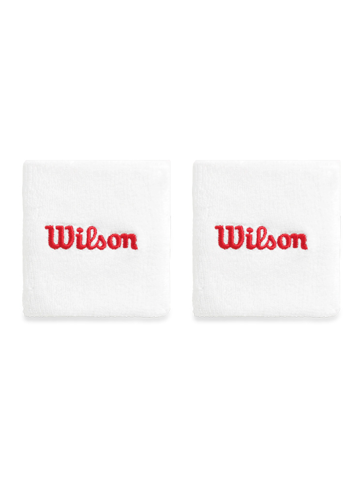 U Wilson Double Wristbands Bright White Infrared