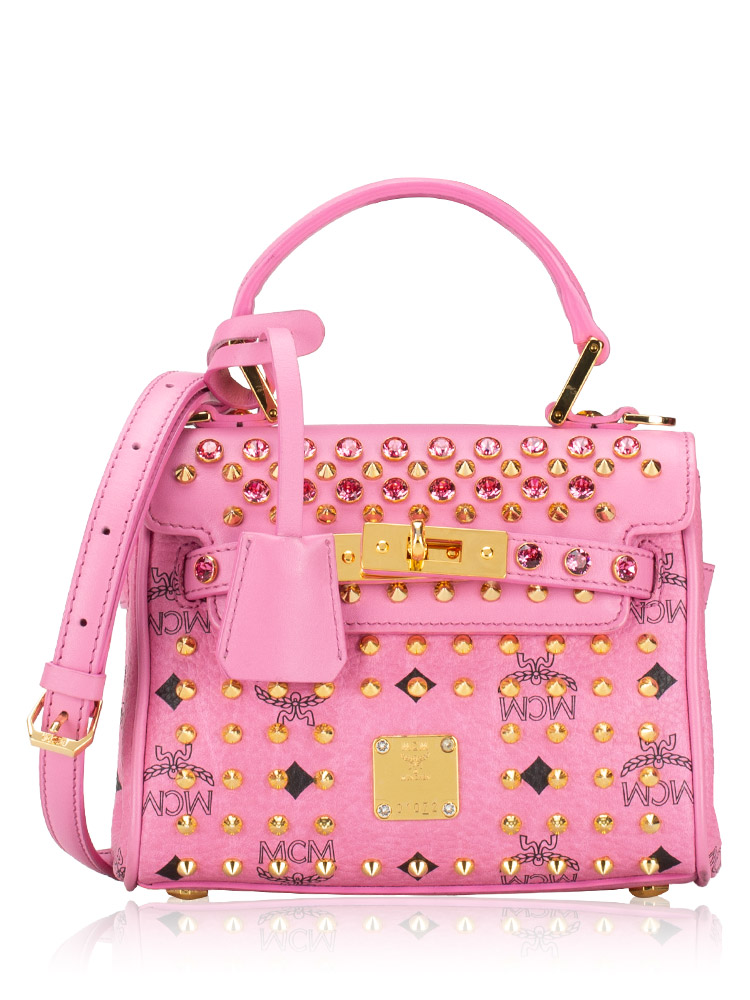 Visetos Swarovski Heritage Padlock Mini Top Handle Bag Pink