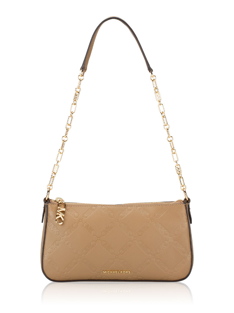 Signature Empire Leather Medium Chain Pochette Husk