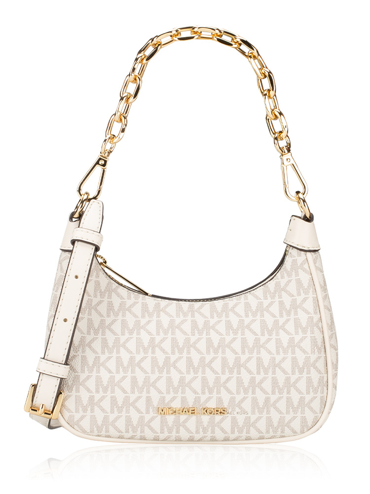 Signature Cora Mini Zip Pouchette Light Cream Multi