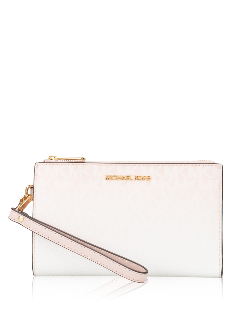 Signature Jet Set Large Ombré Wristlet Powder Blush
