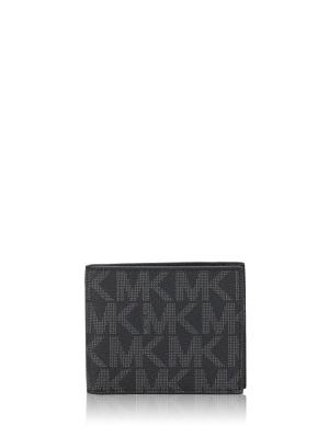 Mens Signature Jet Set Slim Billfold Wallet Black