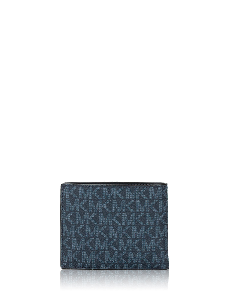 Men Signature Bifold Wallet and Key Chain Gift Set Admiral Pale Blue