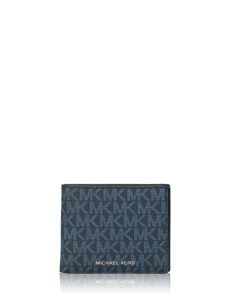 Men Signature Bifold Wallet and Key Chain Gift Set Admiral Pale Blue
