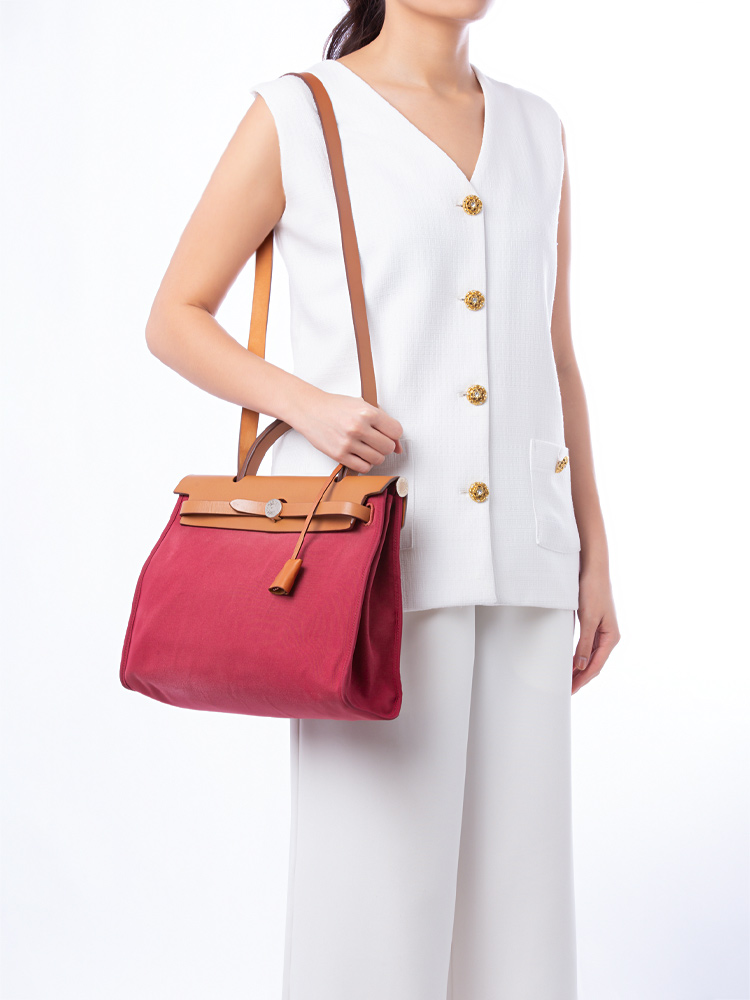 Vache Hunter Toile Herbag Zip 31 PM Ruby