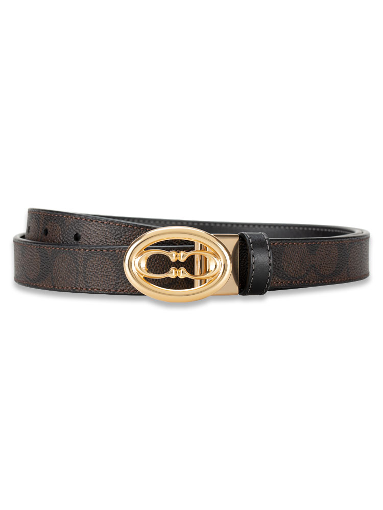 CZ196 Signature Kiss C Buckle Cut To Size 25mm Belt Brown Black