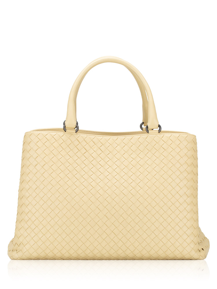 Nappa Intrecciato Milano Tote Beige