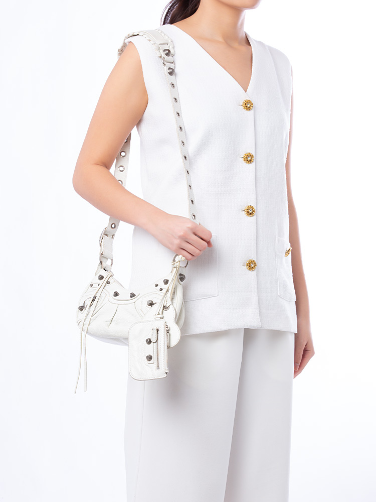 Le Cagole XS Shoulder Bag Optic White