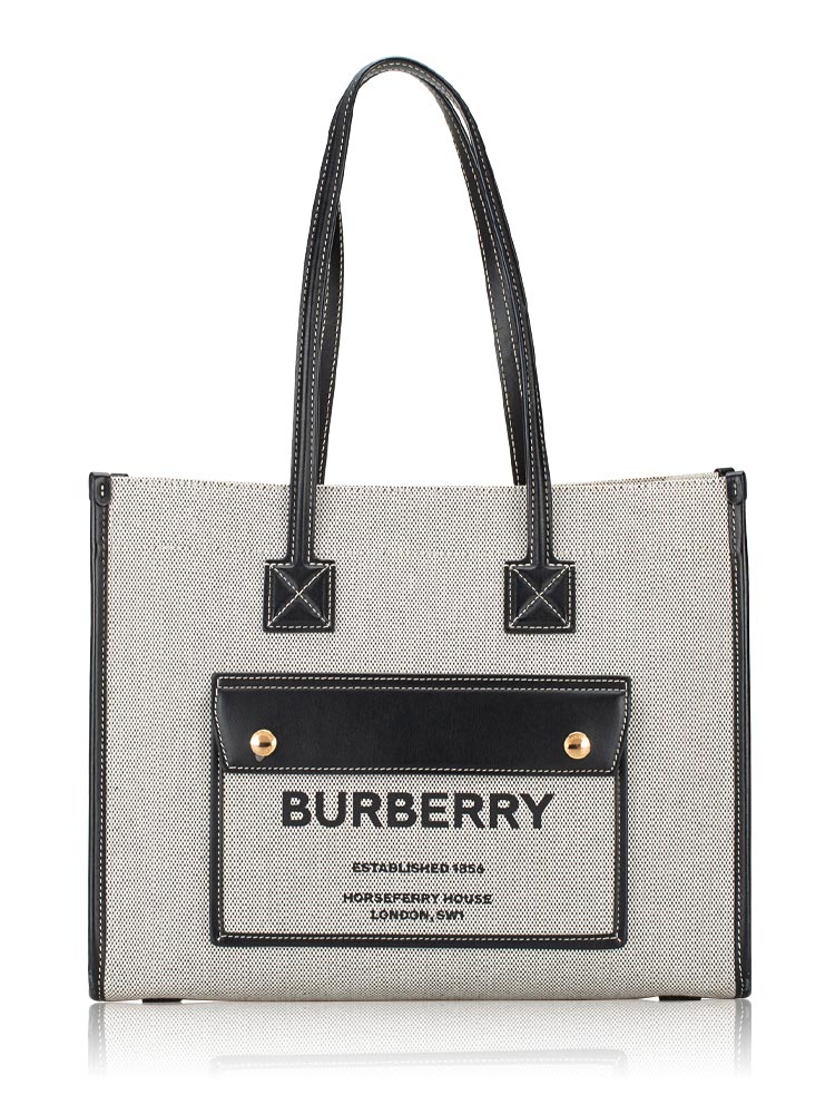 Canvas Two Tone Freya Small Tote Black