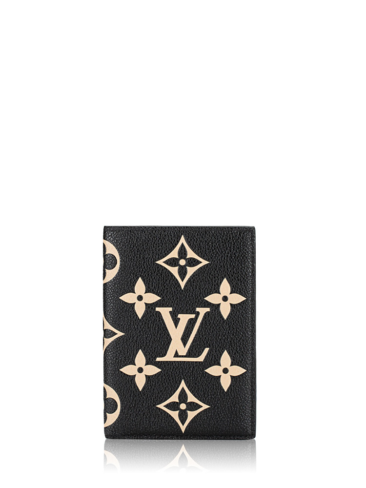 Monogram Empreinte Bicolor Passport Cover Noir Crème