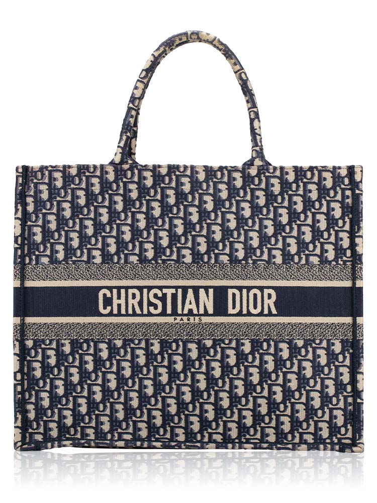 Oblique Large Book Tote Blue Multicolor