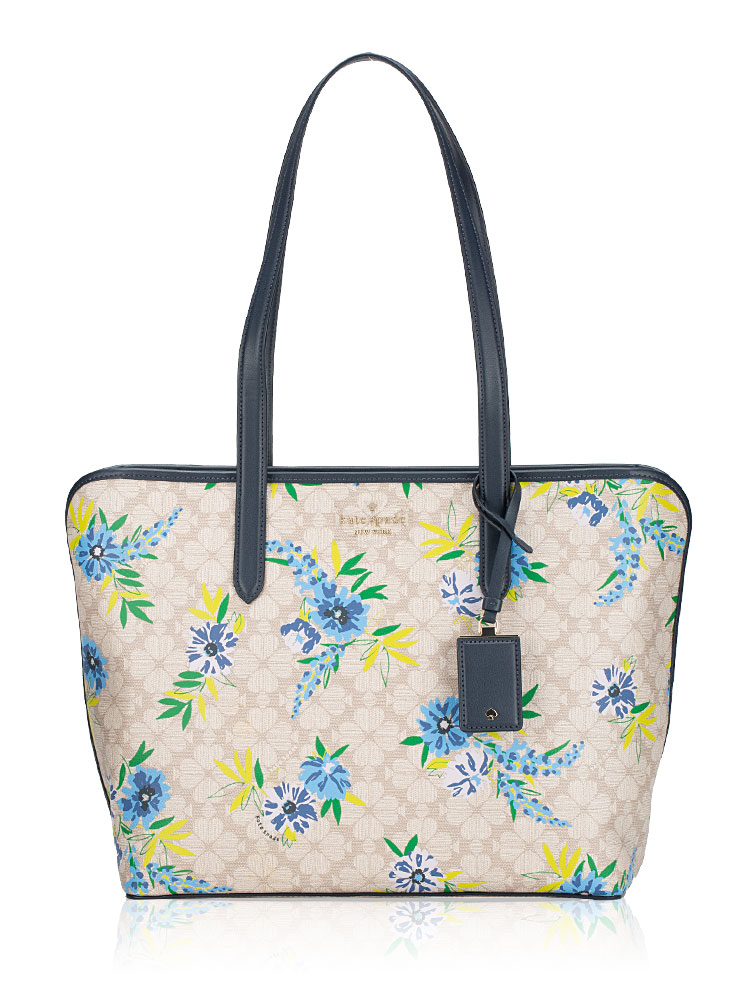 Flower Spade Floral Large Tote Blazer Blue