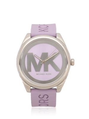 MK7143 Janelle Silicone Watch Purple Silver