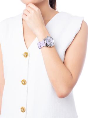 MK7143 Janelle Silicone Watch Purple Silver