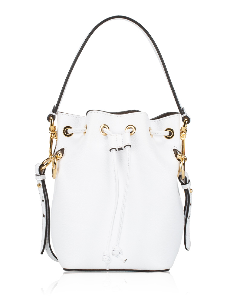 Vitello Cruise F is Fendi Mon Tresor Mini Bucket Bag Optical White