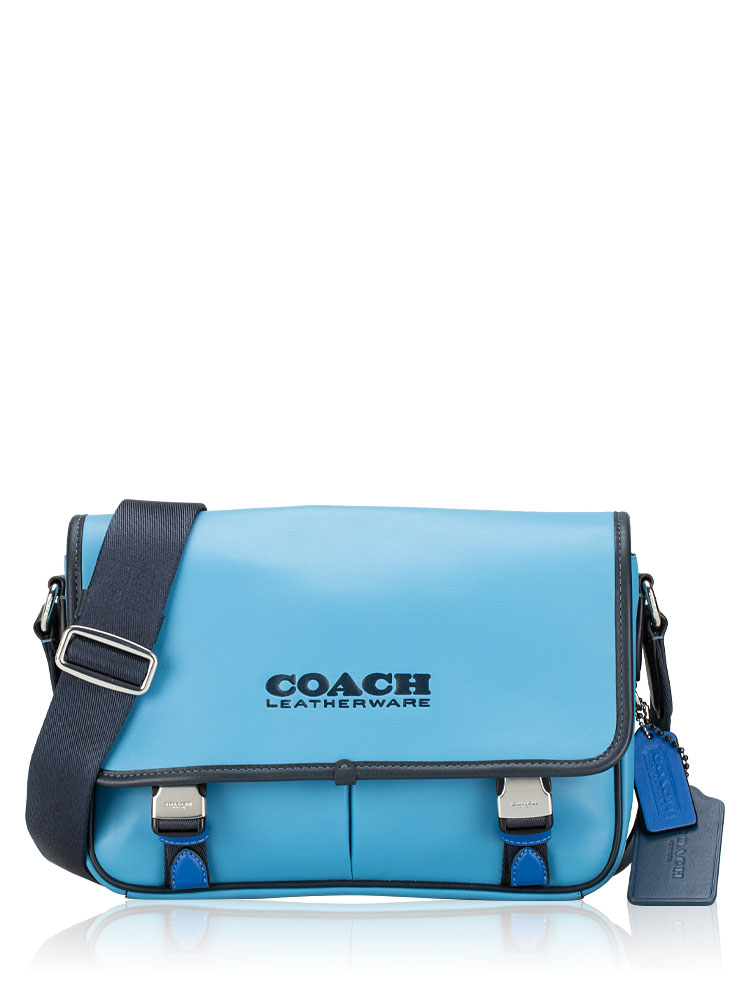 CE464 League Leather Messenger Blue