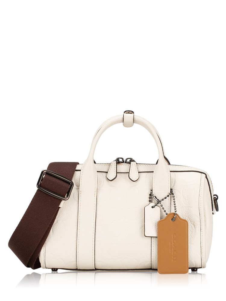 CH721 Signature Leather Gotham 24 Duffle Chalk