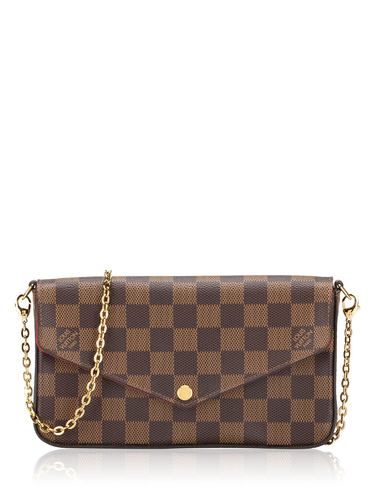 Damier Ebene Pochette Felicie Chain Wallet