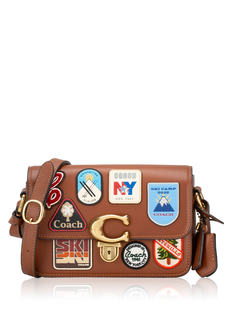 C8078 Studio Patches 19 Shoulder Bag Saddle