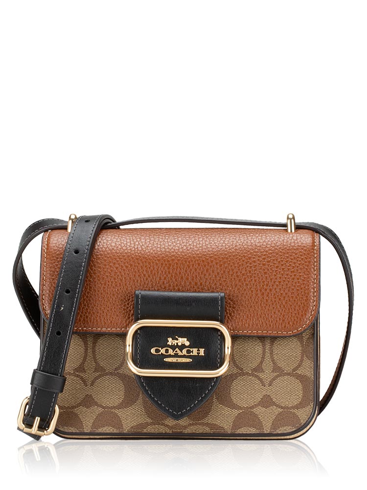 CL462 Signature Colorblock Morgan Square Crossbody Khaki Multi