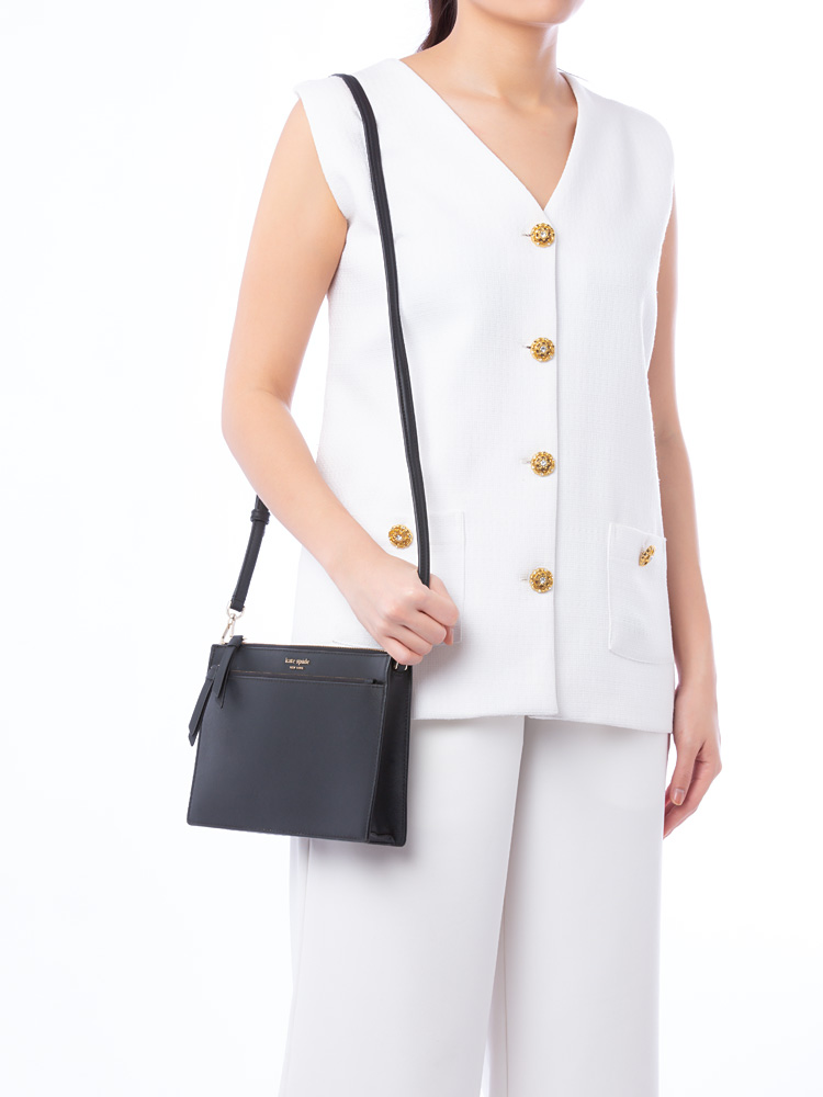 Cameron Zip Crossbody Black