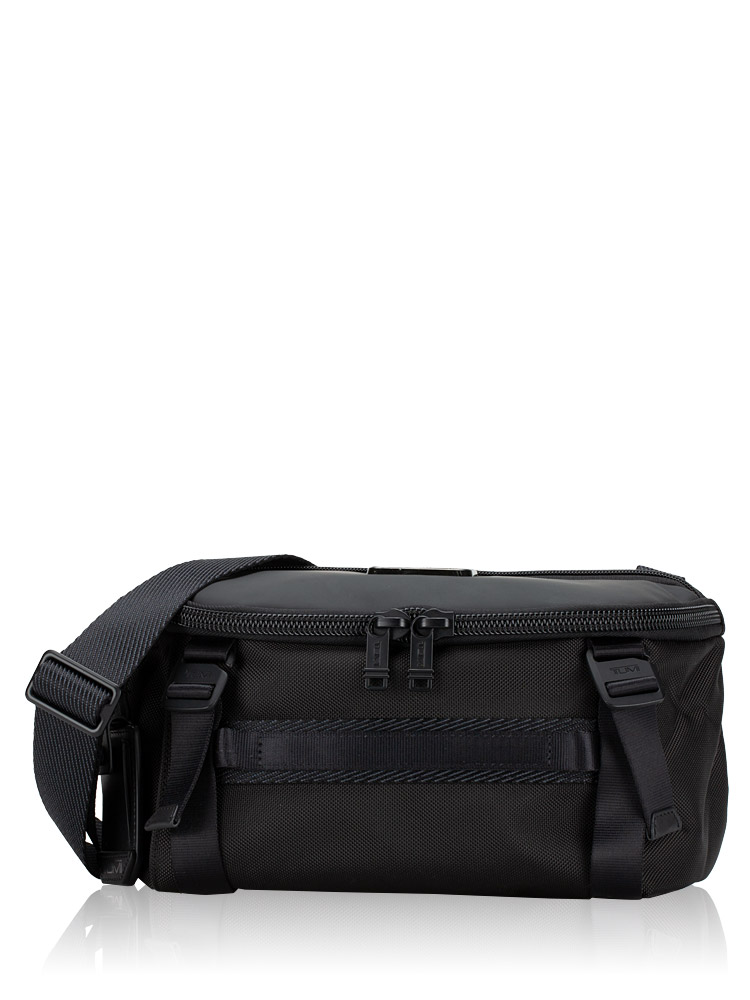 Men Alpha Bravo Platoon Sling Bag Black