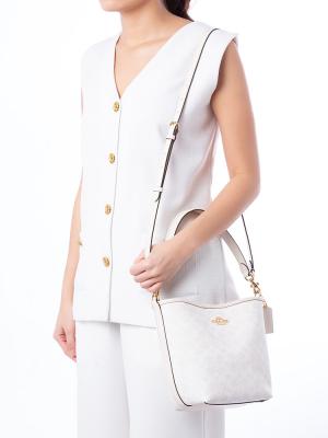 CT800 Signature City Bucket Bag White Chalk