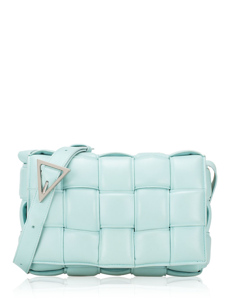 Nappa Maxi Intrecciato Padded Cassette Crossbody Spearmint