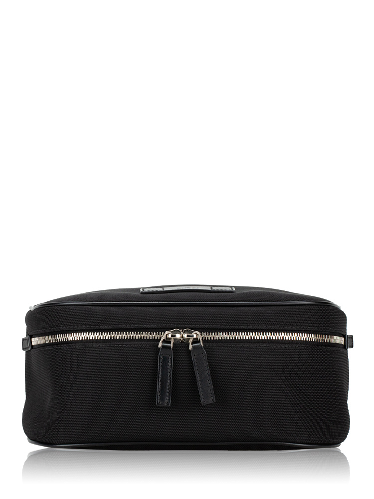 Techno Canvas Web Large Belt Bag Black