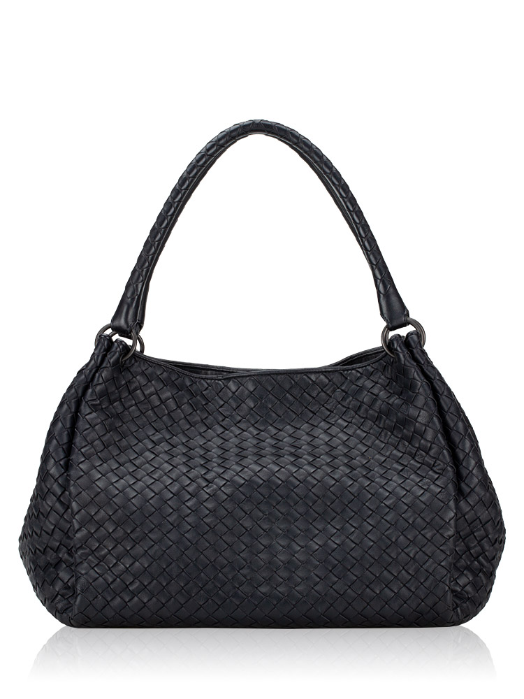 Nappa Intrecciato Parachute Bag Navy
