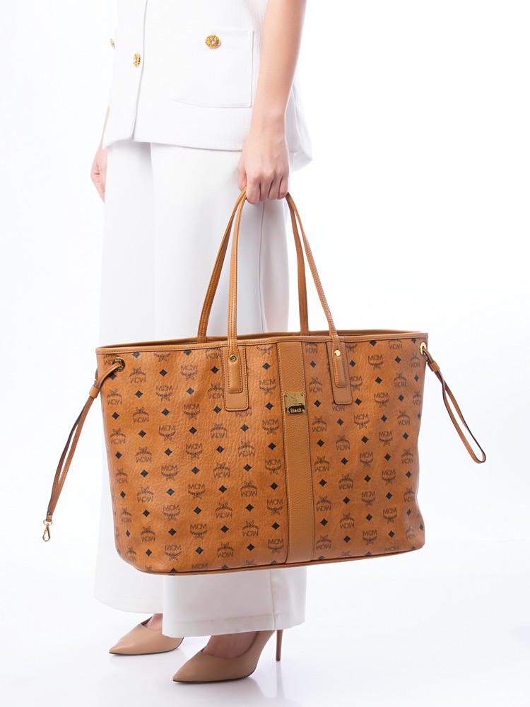 Visetos Liz Reversible Large Shopper Cognac