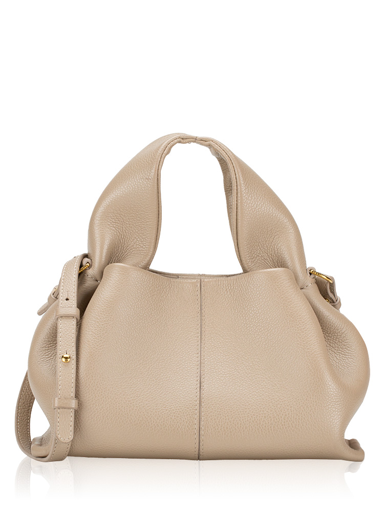 Textured Calfskin Numero Neuf Mini Taupe