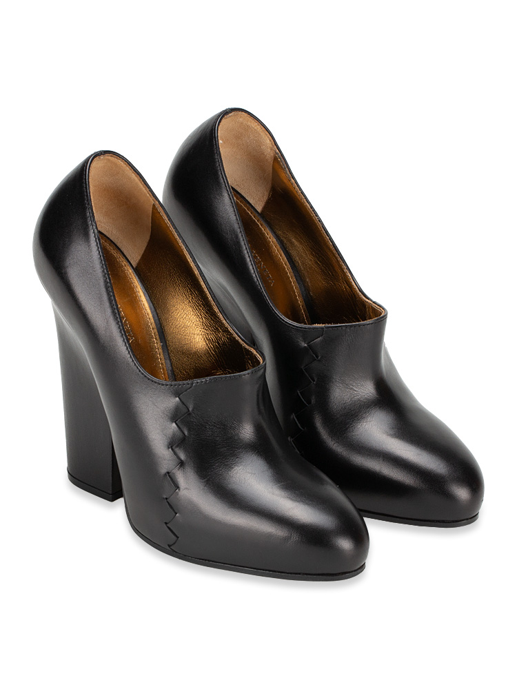 Calfskin Scarpa Ankle Boots Noir Sz 36
