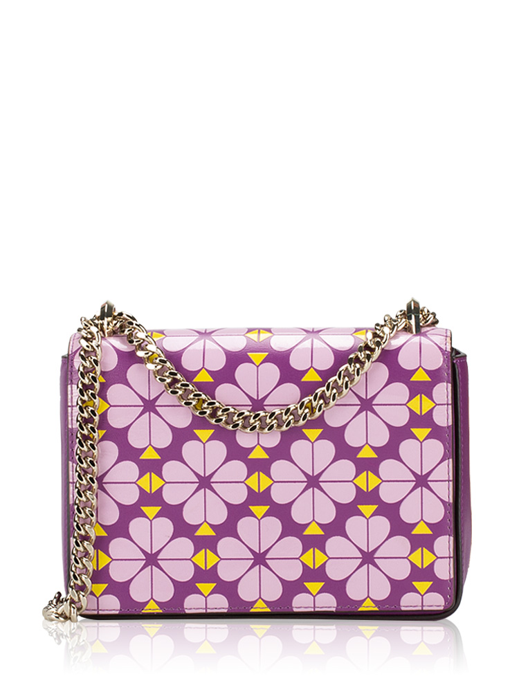 Amelia Floral Spade Small Shoulder Bag Purple Multi