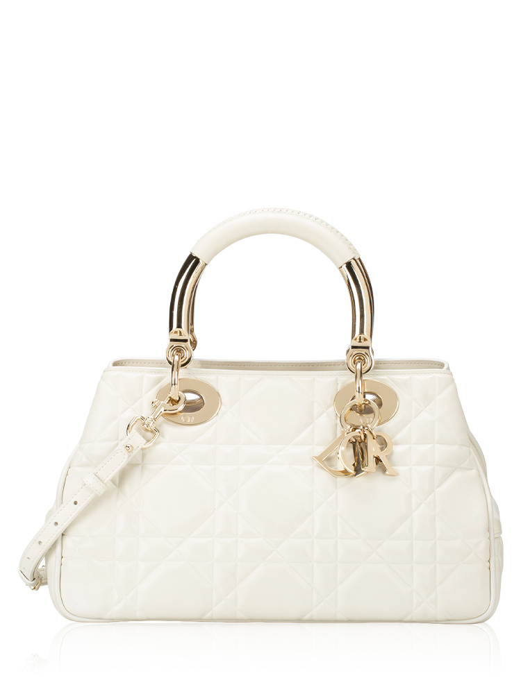 Lambskin Cannage Medium The Lady 95.22 Ivory